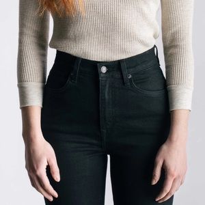 Imogene + Willie Sz 25 Elizabeth Black High Rise Jean Skinny Stretch Denim NEW